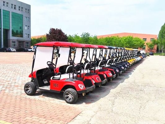 Elektryczne 4-osobowe wózki klubowe do golfa Samochody golfowe 30km/h Bateria Ulica legalna